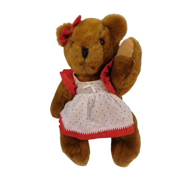 Carousel Jointed Bear 16" Plush 1983 Stuffed Animal Vintage - Picture 3 of 8